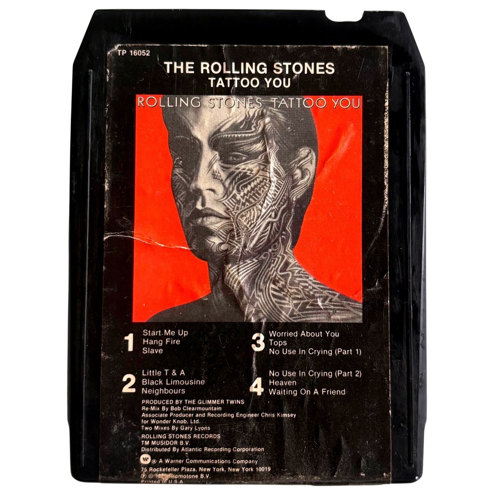 Rolling Stones Tattoo You 8-Track Tape Vintage Rock Music TP 16052 1981